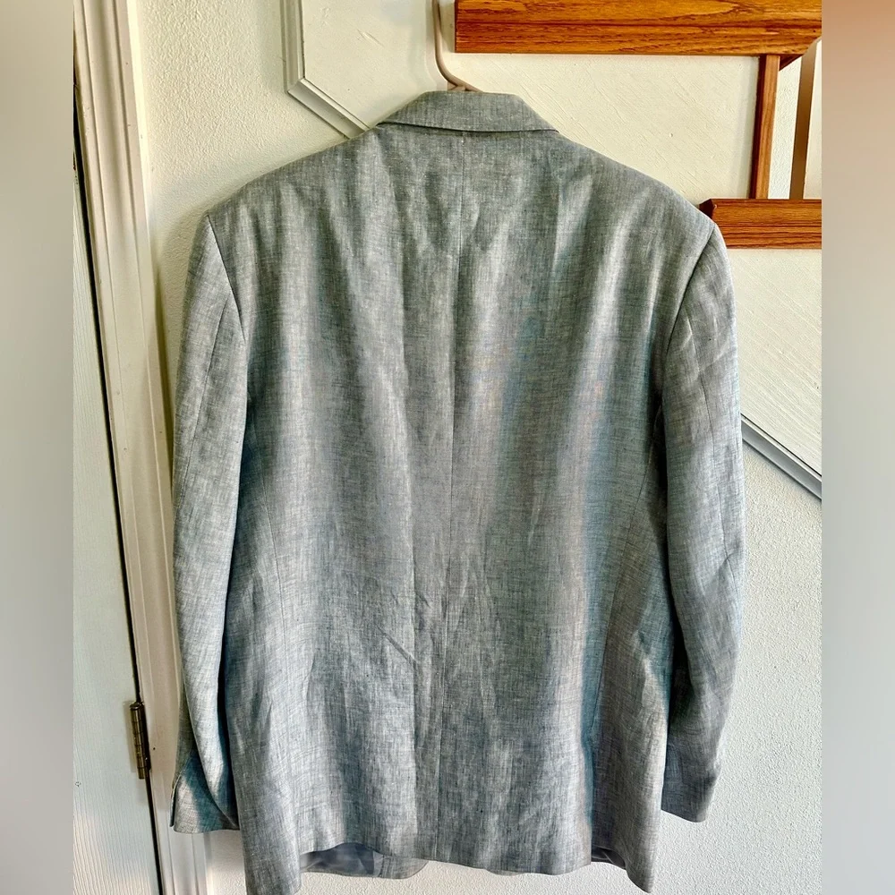 Ermenegildo Zegna pure linen blazer light blue. Runway item then dry cleaned - Picture 3 of 9